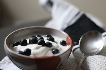 Jogurt s borůvkami